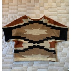 THML Anthropologie Aztec geometric sweater